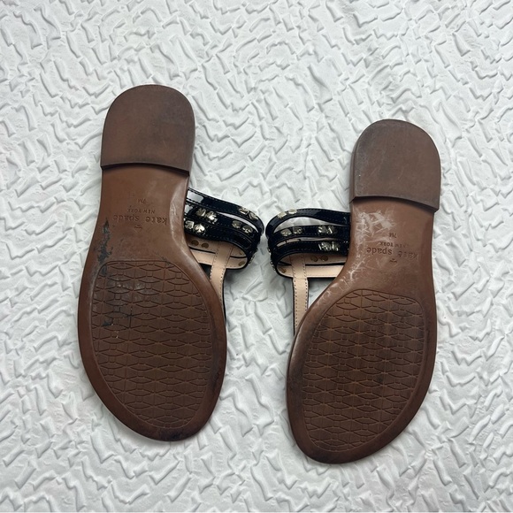 Kate Spade Carol Thong Sandals 7 Patent Leather - Picture 7 of 8